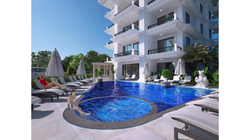 For Sale 1+1Flats Oba/Alanya